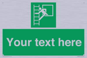 Custom Emergency Escape Ladder Sign